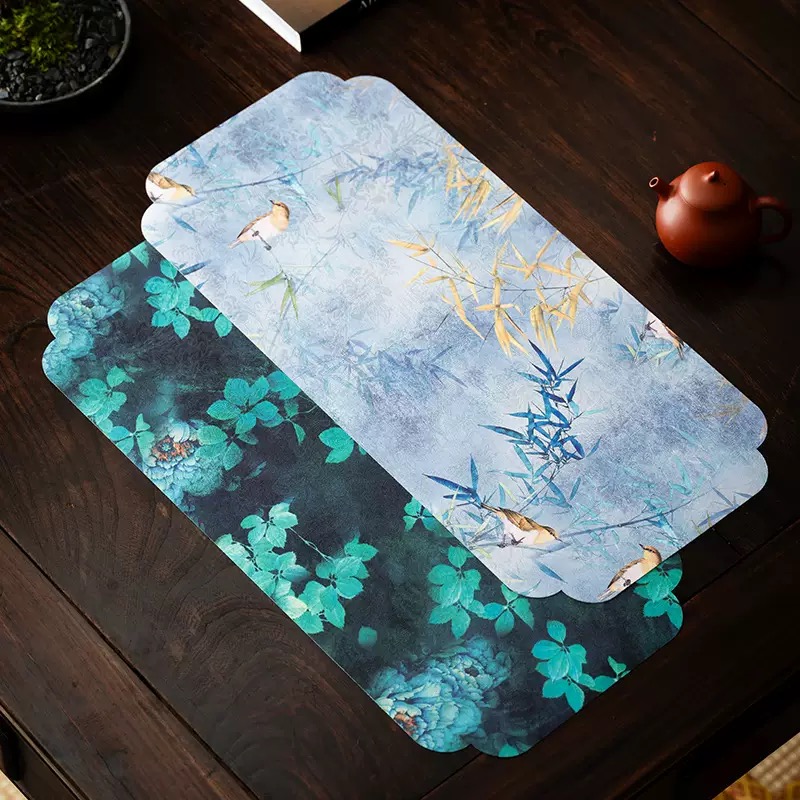 喜鹊登枝茶席49.5×21cm