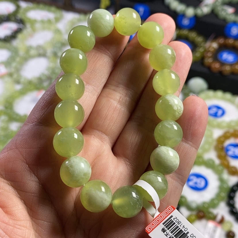 【闪购商品】岫玉手链未镶嵌卡12