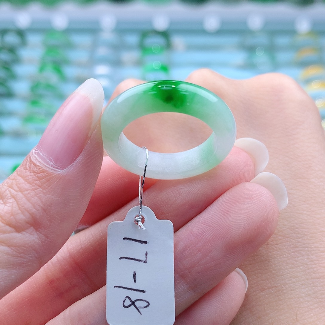 翡翠戒指未镶嵌缅甸翡翠A货