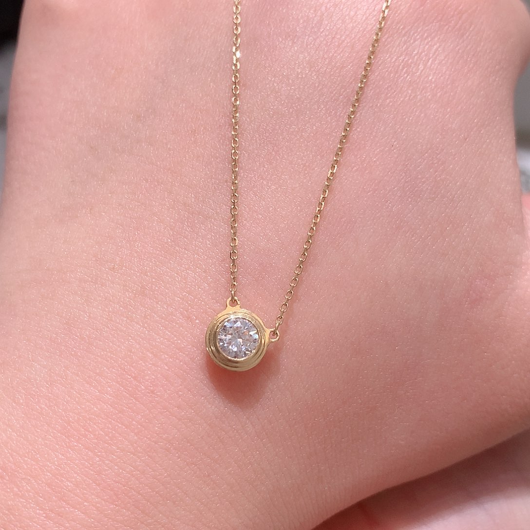 实验室培育钻石项链18K金镶嵌?****.