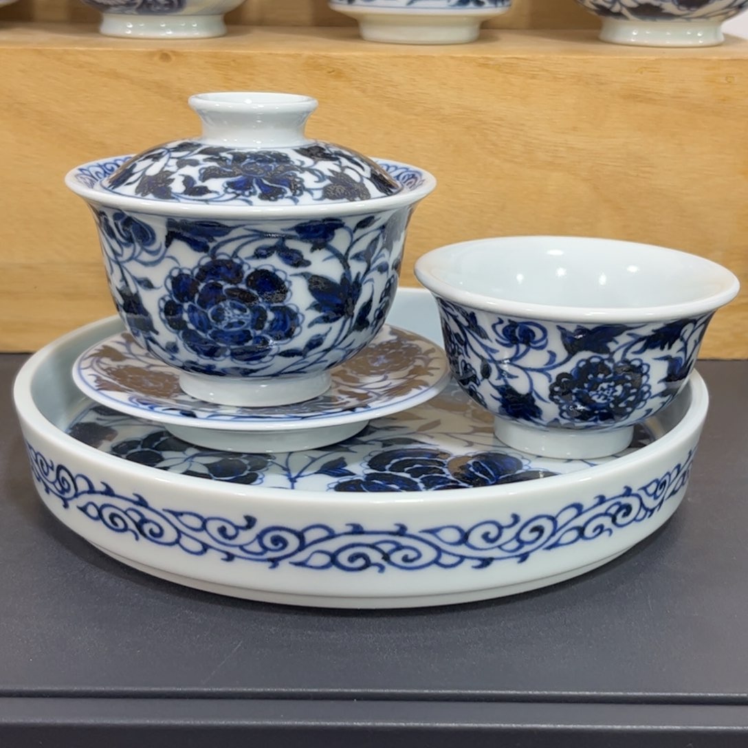 仿元四相牡丹四件套 可拆分