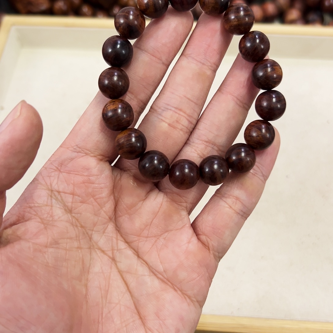 独***善黄花梨/降香黄檀手串/手链12mm圆珠高抛