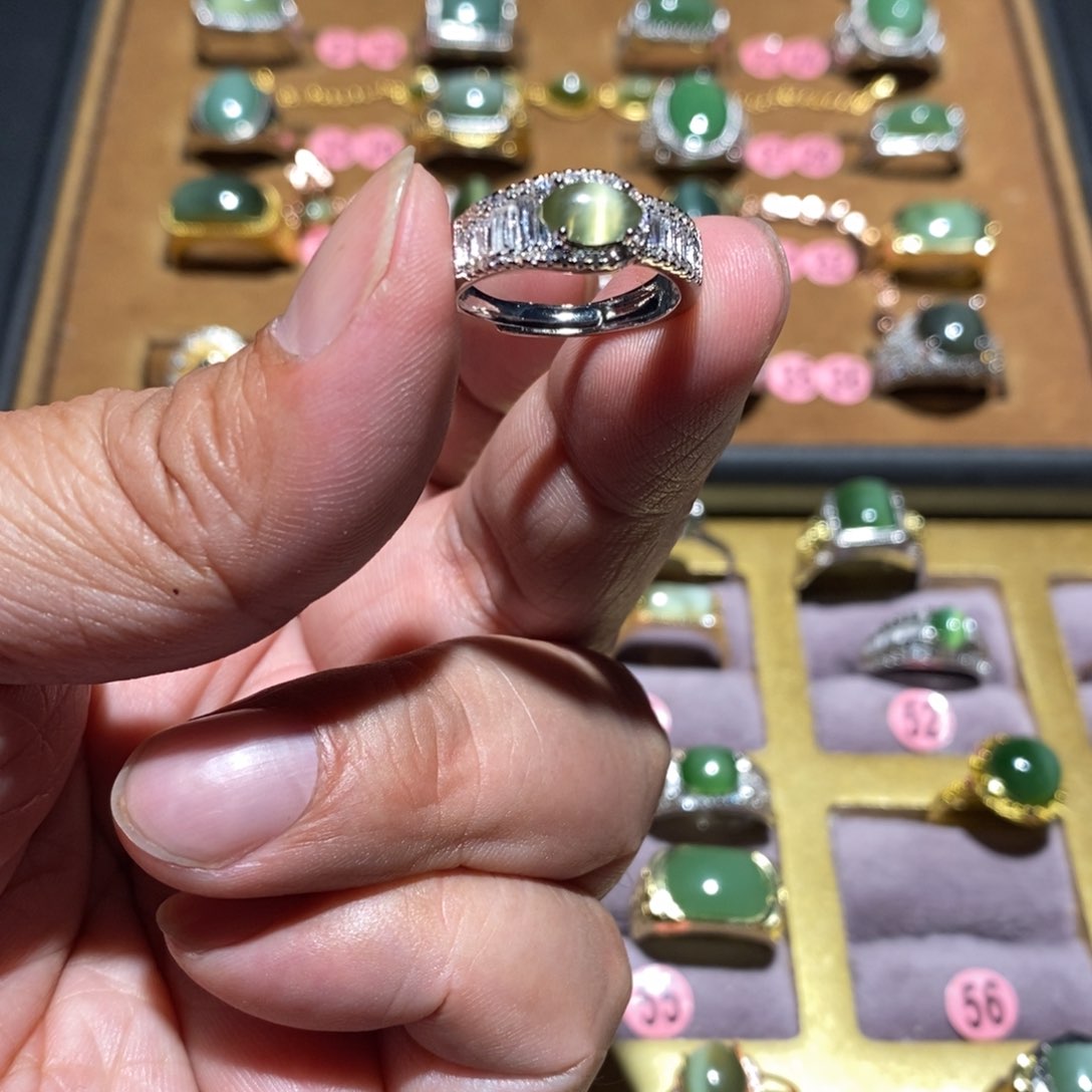 和田玉（碧玉）戒指未镶嵌