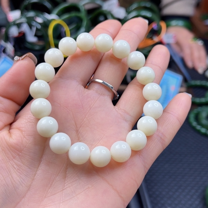 【闪购商品】和田玉手链未镶嵌卡10