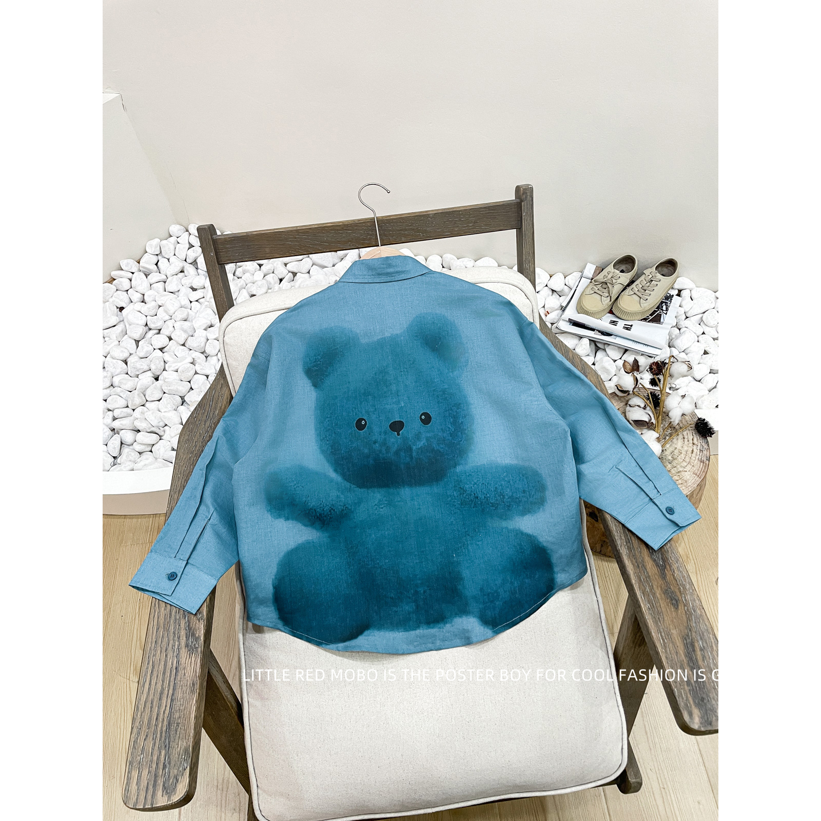 【现现】童装男童长袖衬衫2025春秋新款儿童上衣外套MMY831272