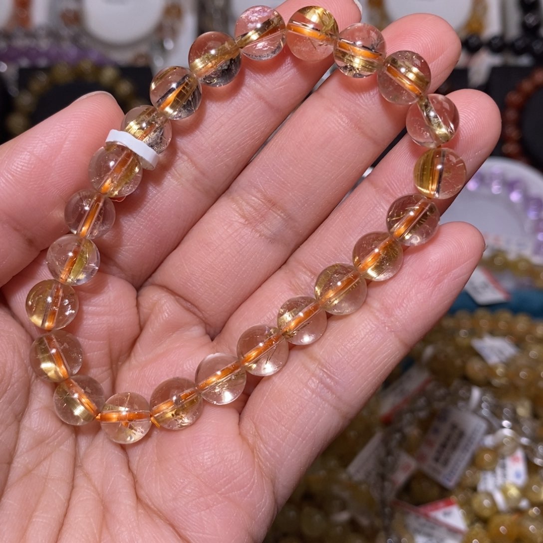 【闪购商品】发晶手串未镶嵌钛金8m