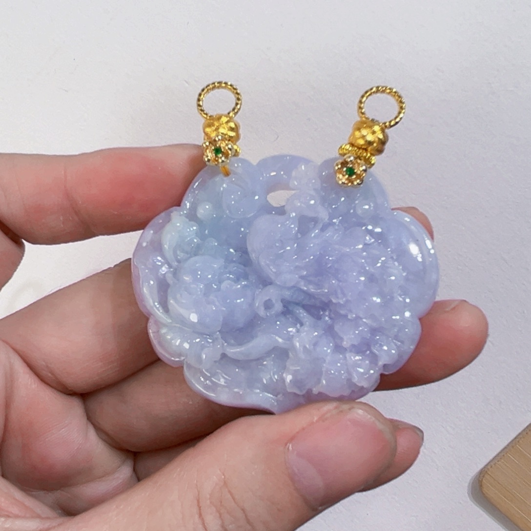 翡翠未镶嵌吊坠(赠链)代编织