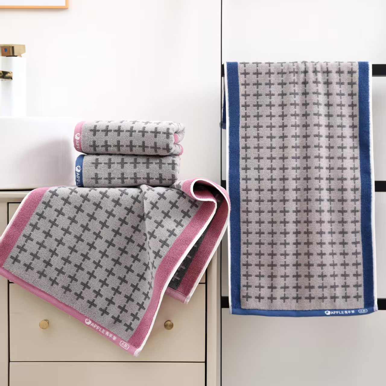 34*74cm4条装高品质全棉A类成人毛巾吸水不掉毛