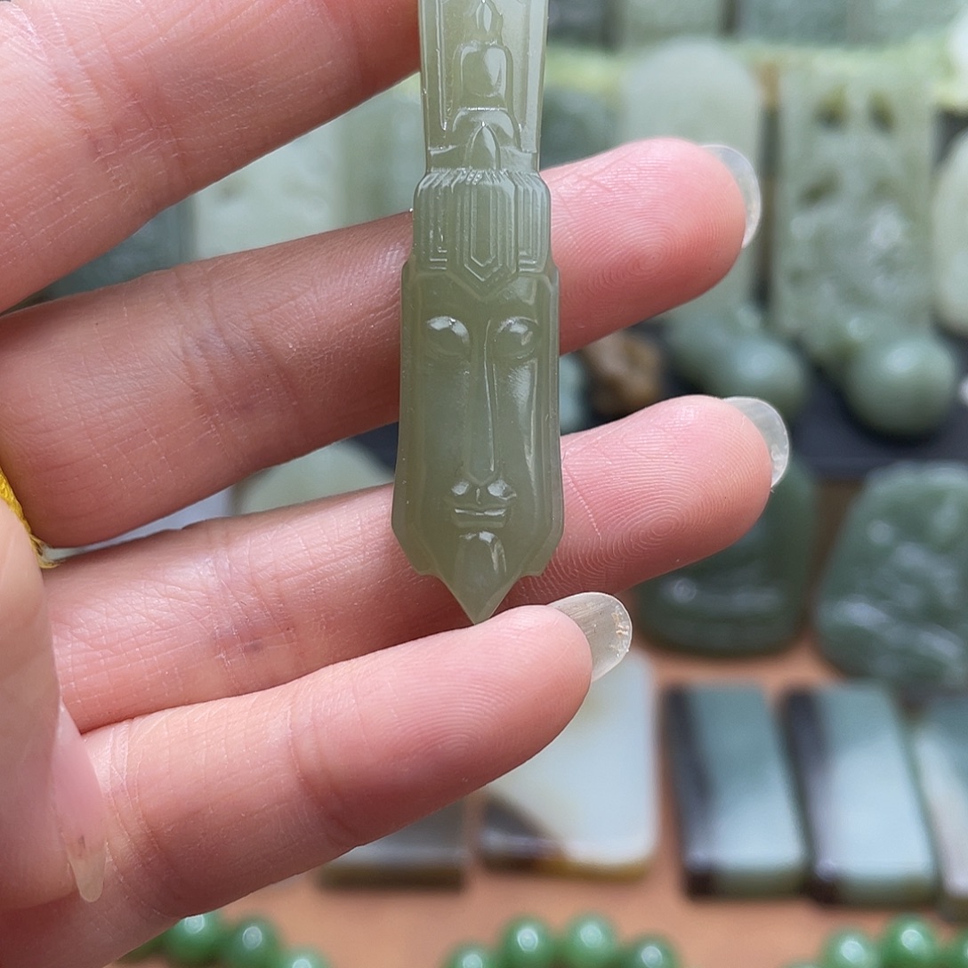 和田玉未镶嵌吊坠(不含链)