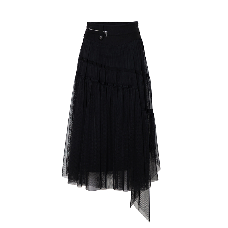 荷高新冬女浪漫网纱气质轻盈半身裙GUD41700792