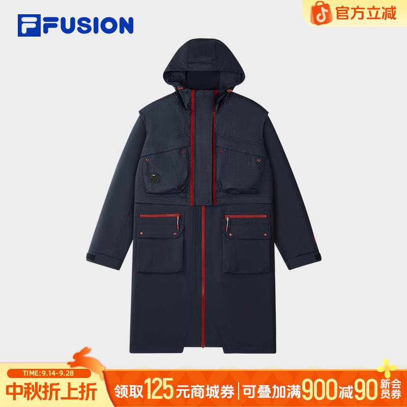 FIAL斐乐女款秋季外套长款运动户外休闲梭织外套T11W543701