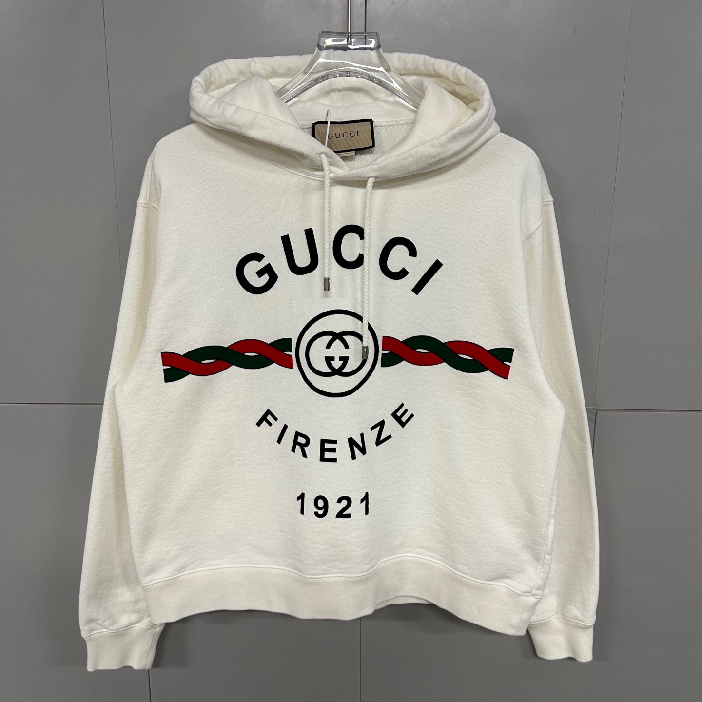 未使用 GUCCI/古驰 双G印花连帽卫衣 XS码 D19663 
