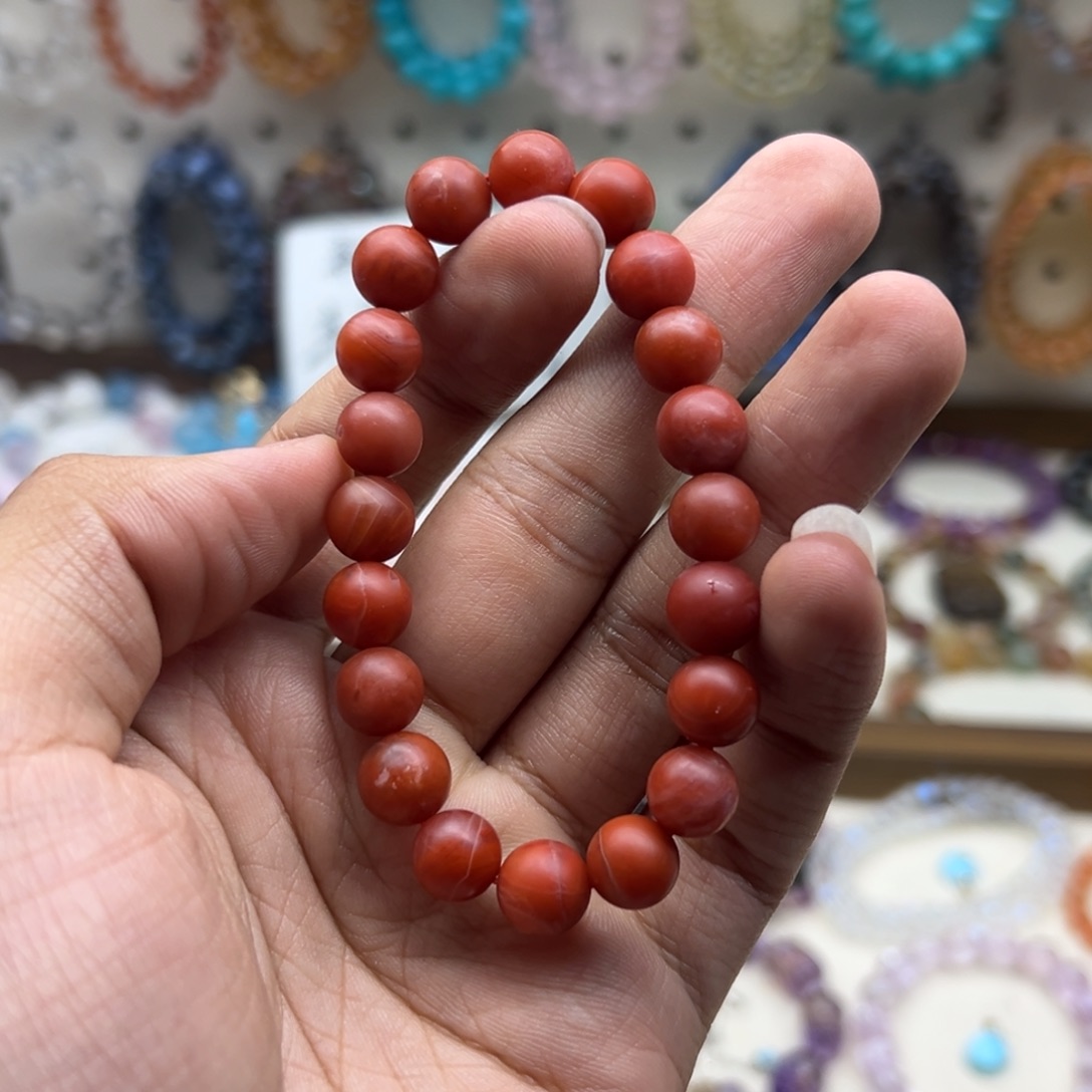 未镶嵌手链水晶10咪南红