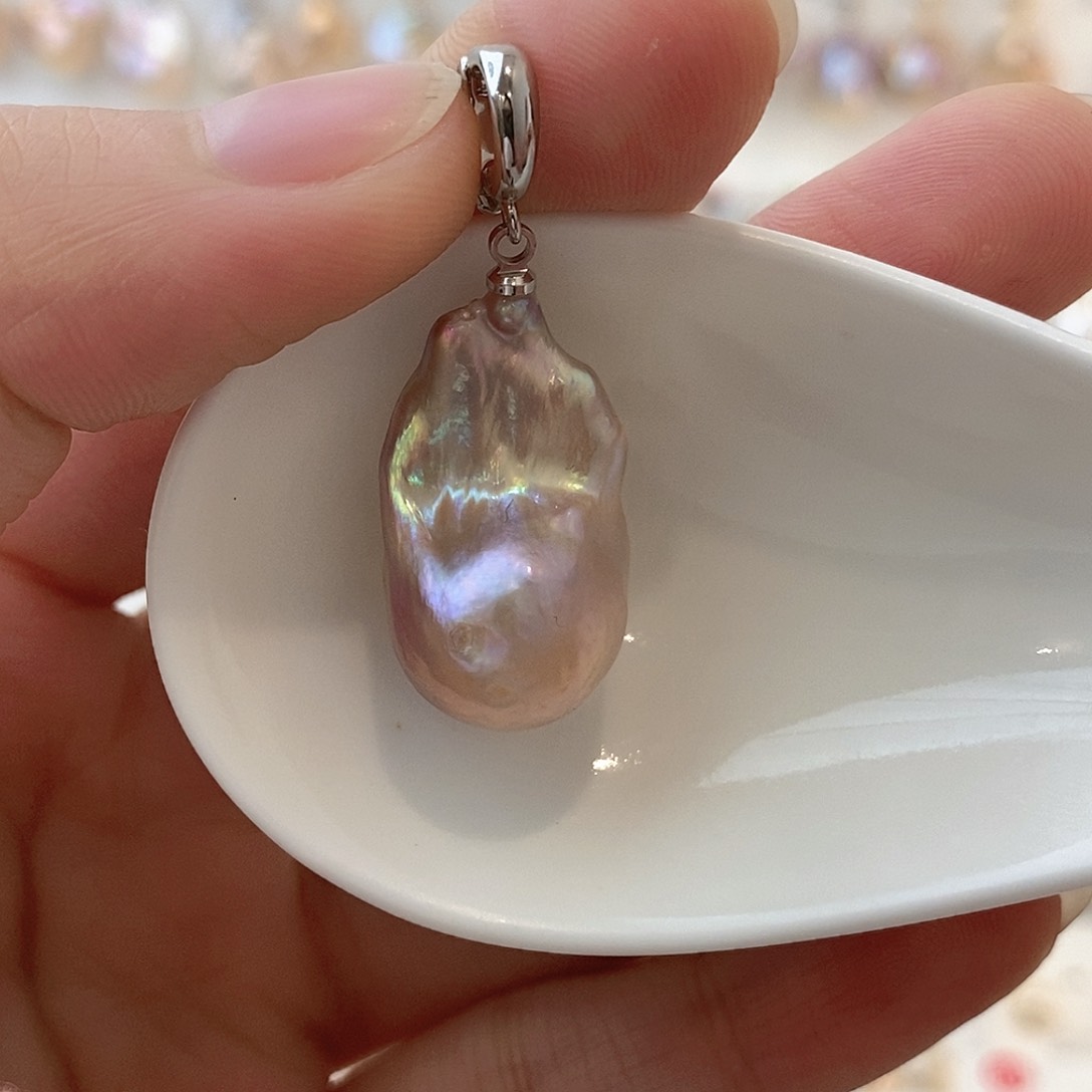 淡水珍珠颈饰银S925镶嵌