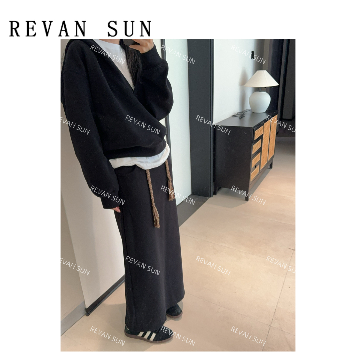 REVANSUN-大骨架穿搭 桦霖 卫衣三件套