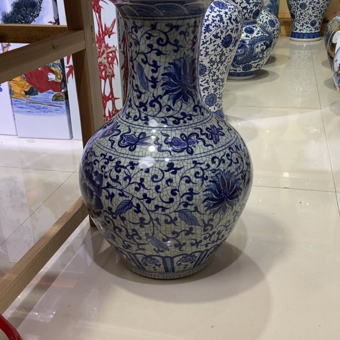 人***园瓶景德镇陶瓷花瓶摆件
