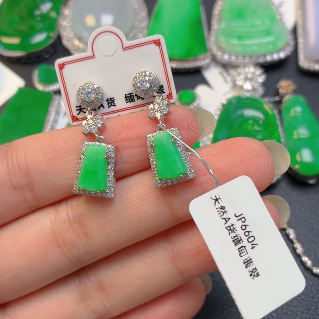 翡翠银S925镶嵌颈饰