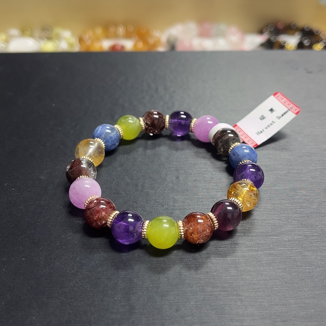 水晶未镶嵌手链多宝手串