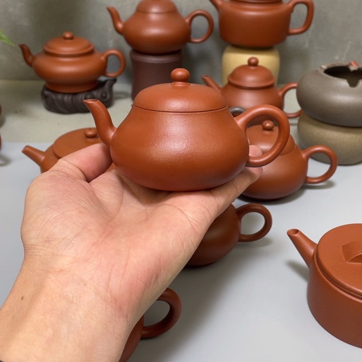 紫砂茶宠生砂生料朱泥小君德壶