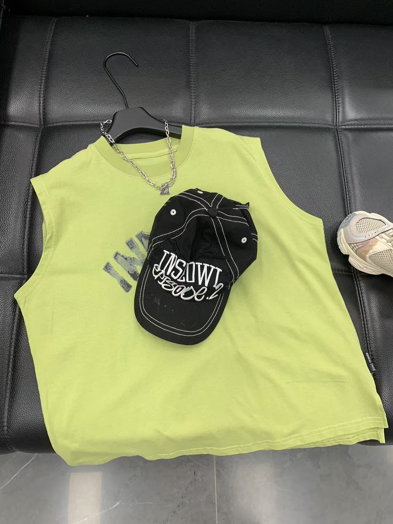 山 2025【Y】6月14日 儿童男童女童时尚绿色夏季无袖T恤5109-