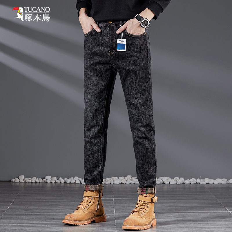 TUCANO/啄木鳥韩版修身牛仔裤男士休闲时尚直筒裤百搭男牛仔裤