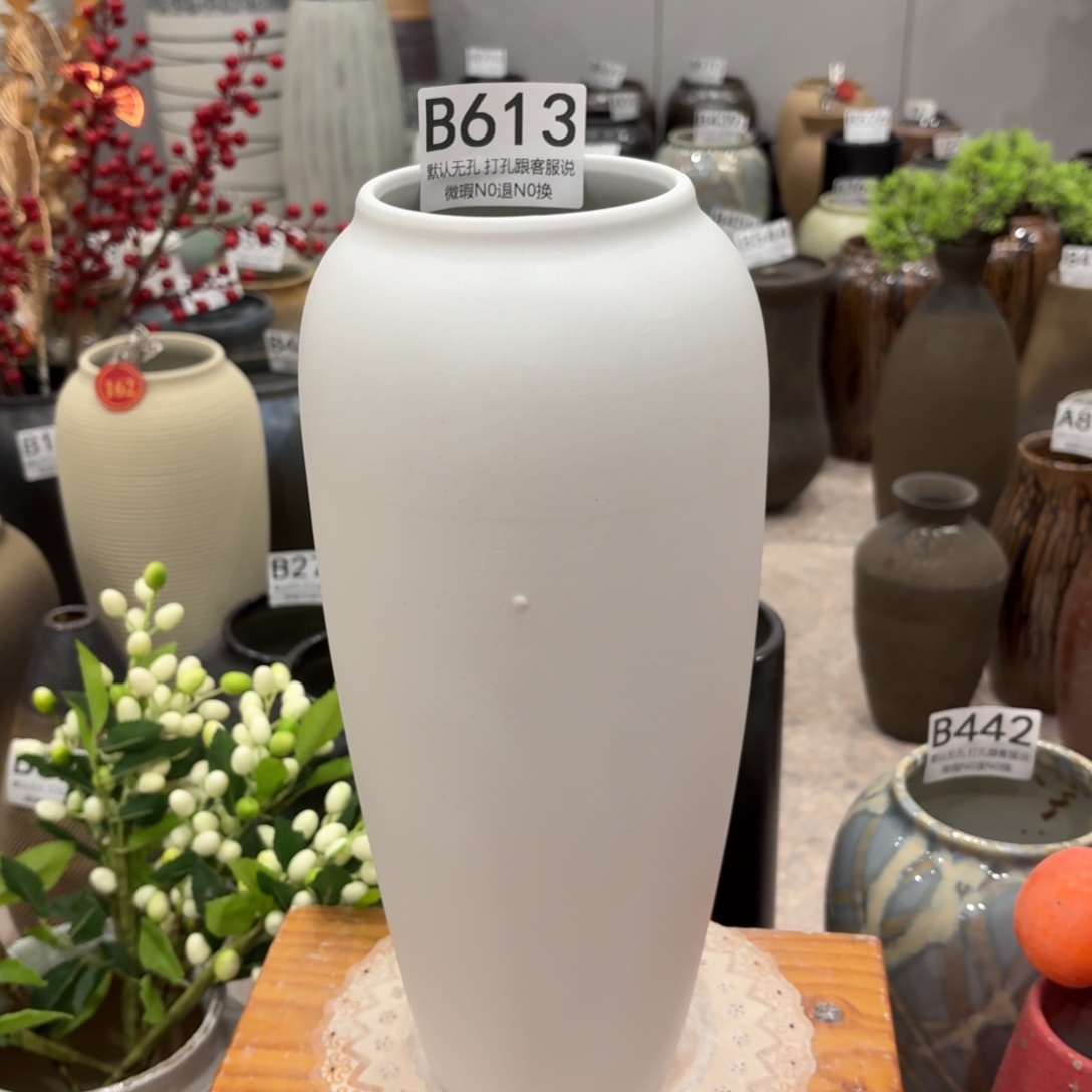 摆件瑕疵613 景德鎮陶瓷花瓶高34口9