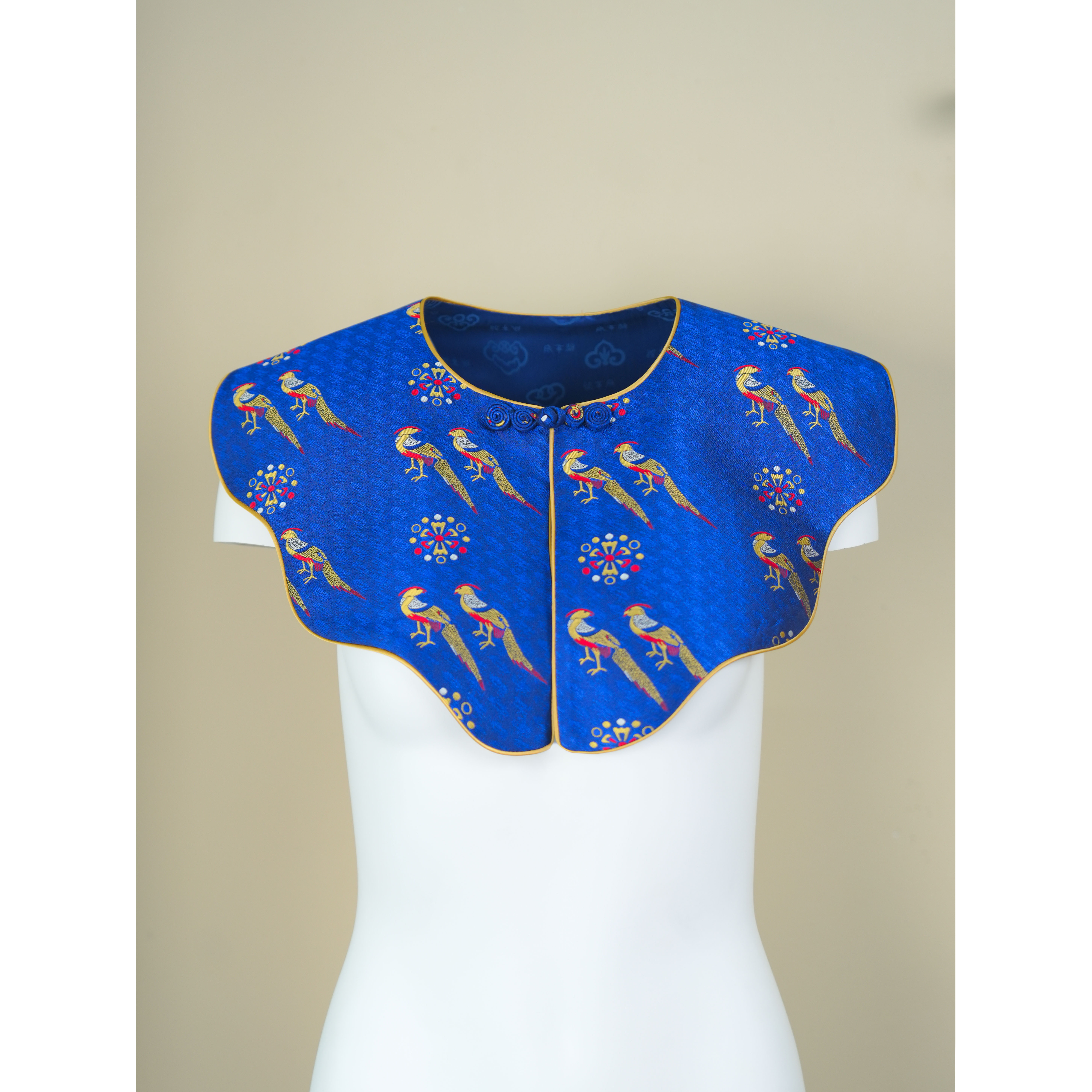 【披肩】五彩翟鸟满分桑蚕丝云肩国风气质百搭单品