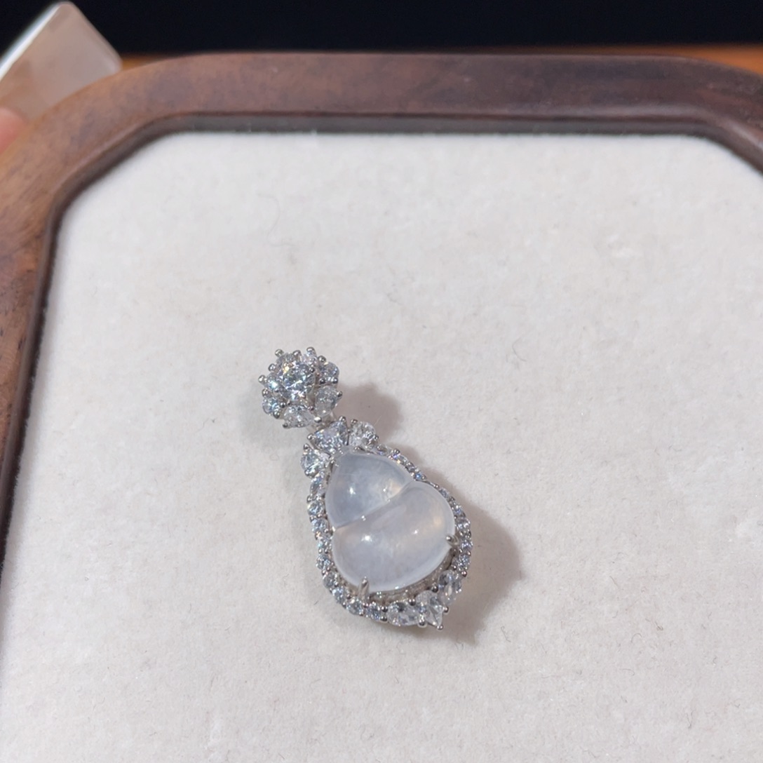 翡翠吊坠(不含链)银S925镶嵌