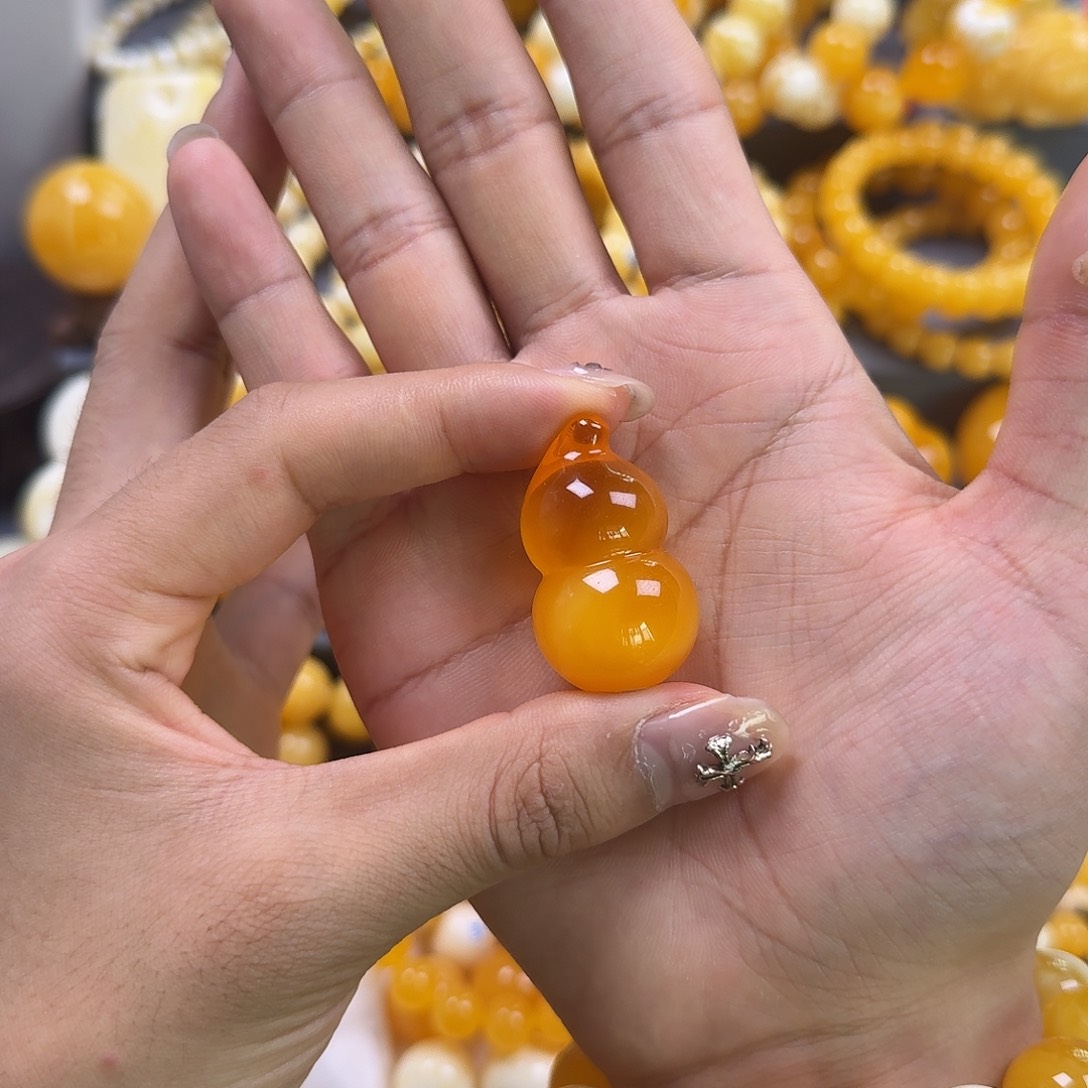 琥珀珠宝奇石未镶嵌葫芦