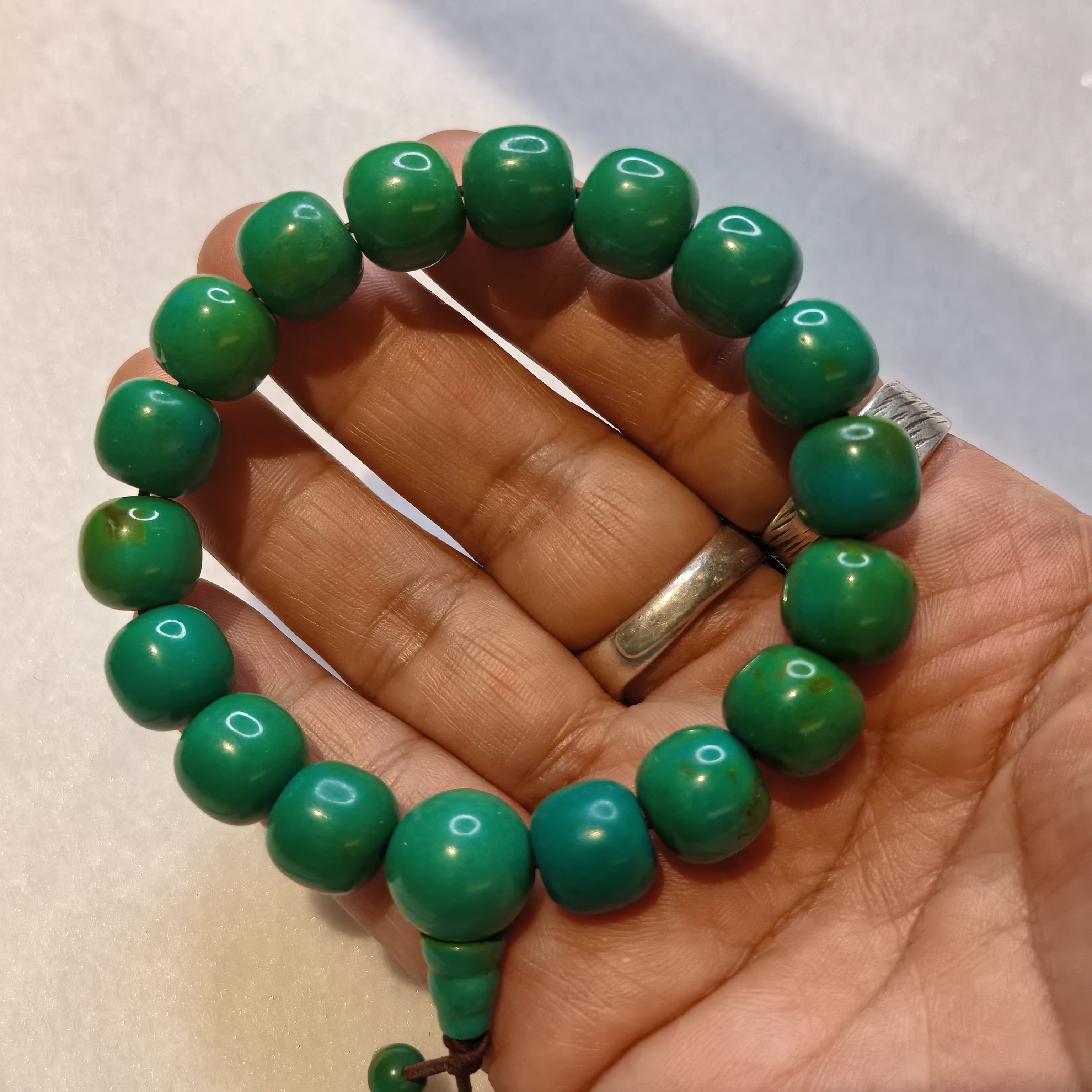 非金属树脂手链 高瓷老油绿老型精工文玩配饰