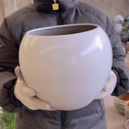 紫砂花盆高23口20————