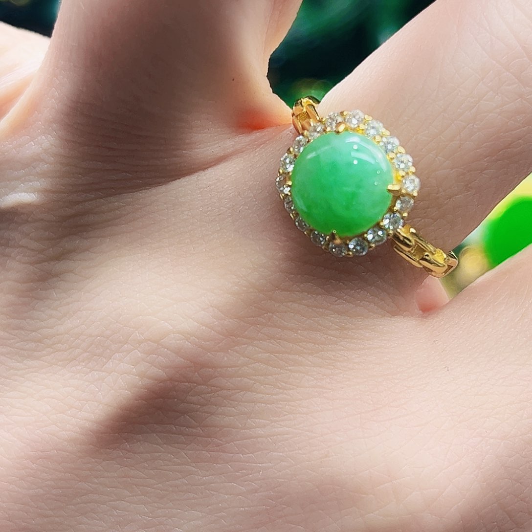 颈饰银S925镶嵌翡翠