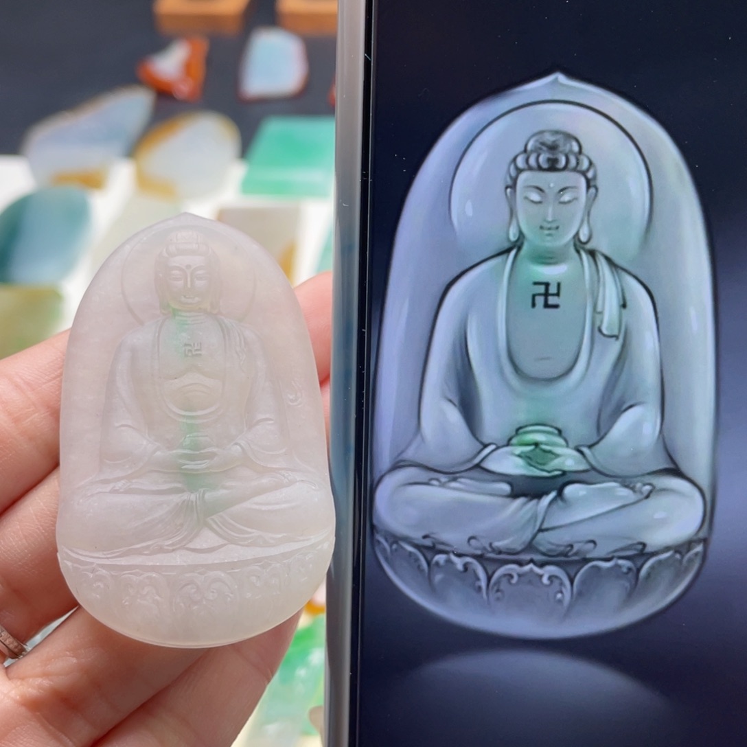 定制翡翠未镶嵌翠友起货鉴赏