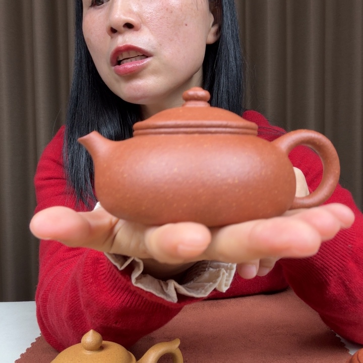 紫砂茶壶30目红绛坡寒江170cc全手工完美品