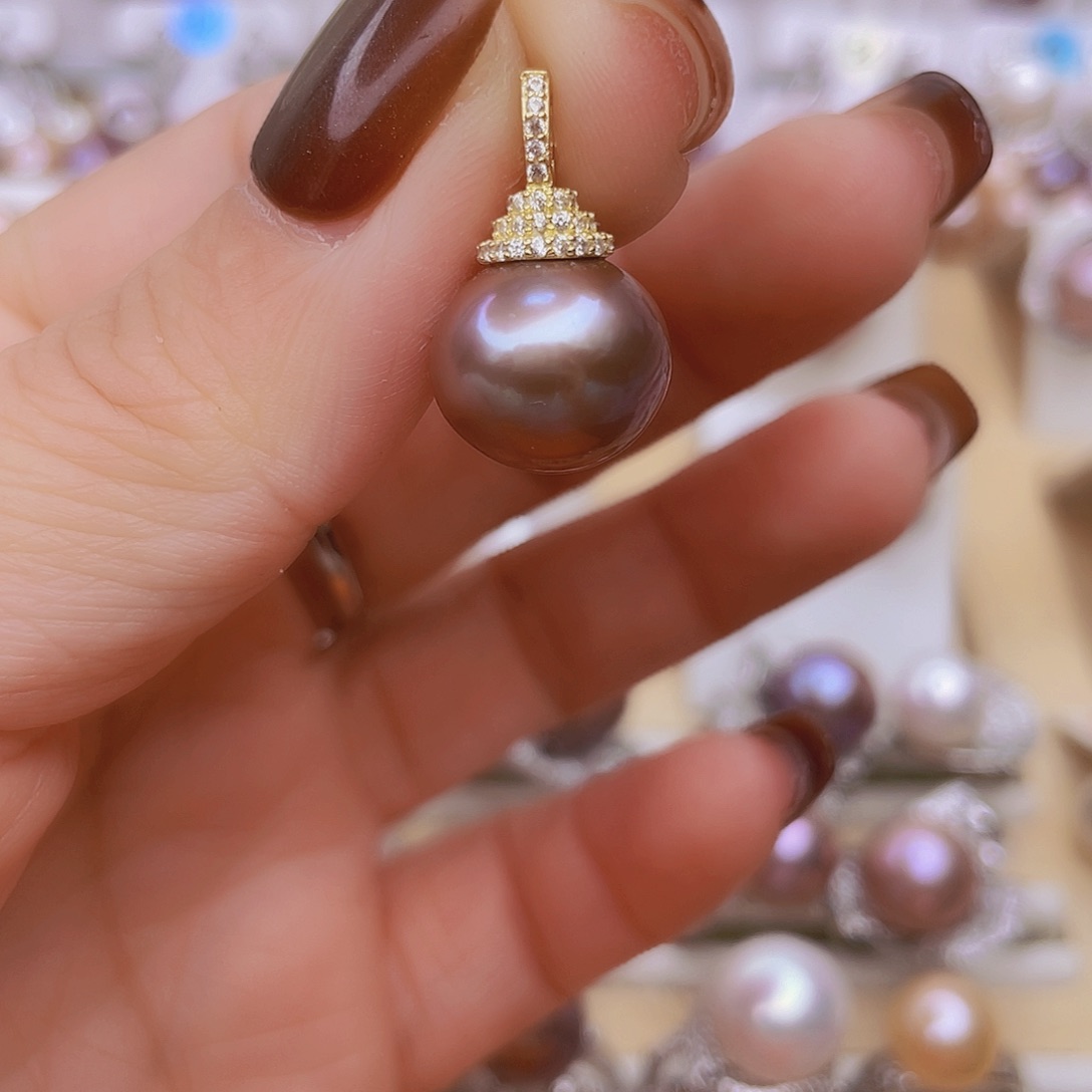 浅***妮吊坠(赠链)银S925镶嵌淡水珍珠