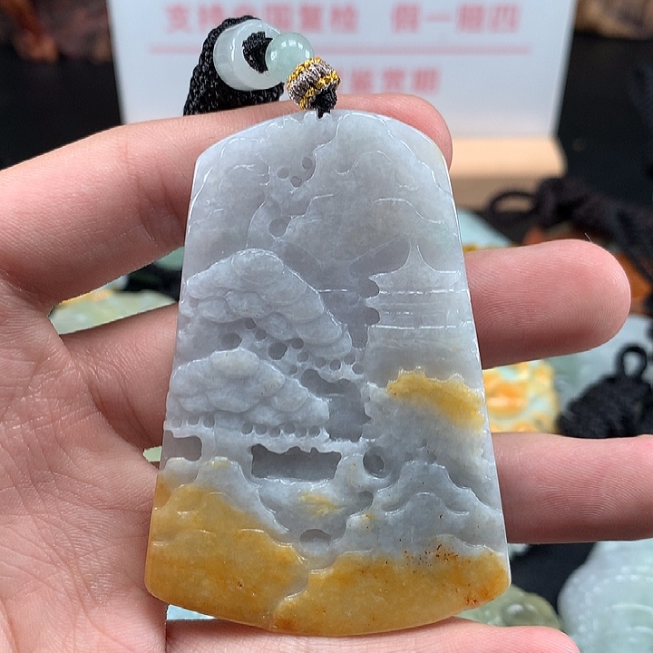 翡翠未镶嵌颈饰天然保真a货