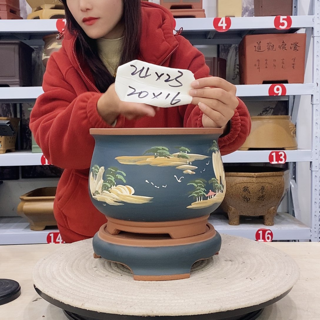 紫砂花盆紫砂花盆