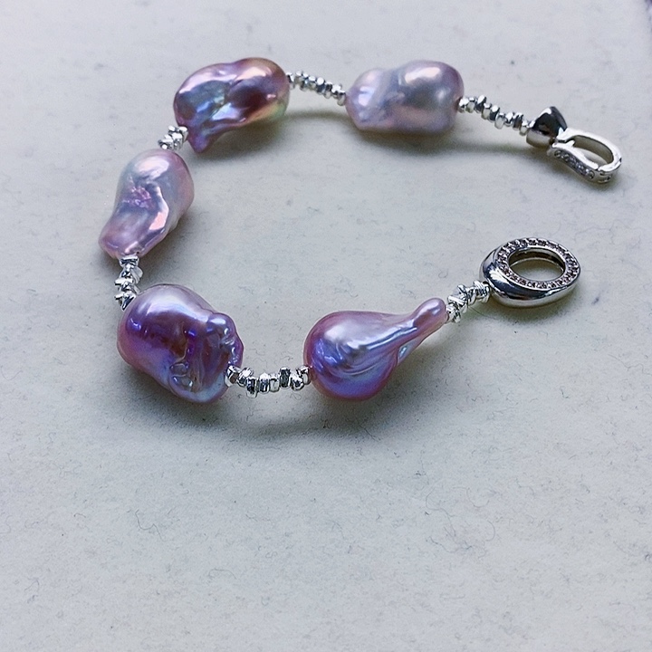 银S925镶嵌耳饰淡水珍珠