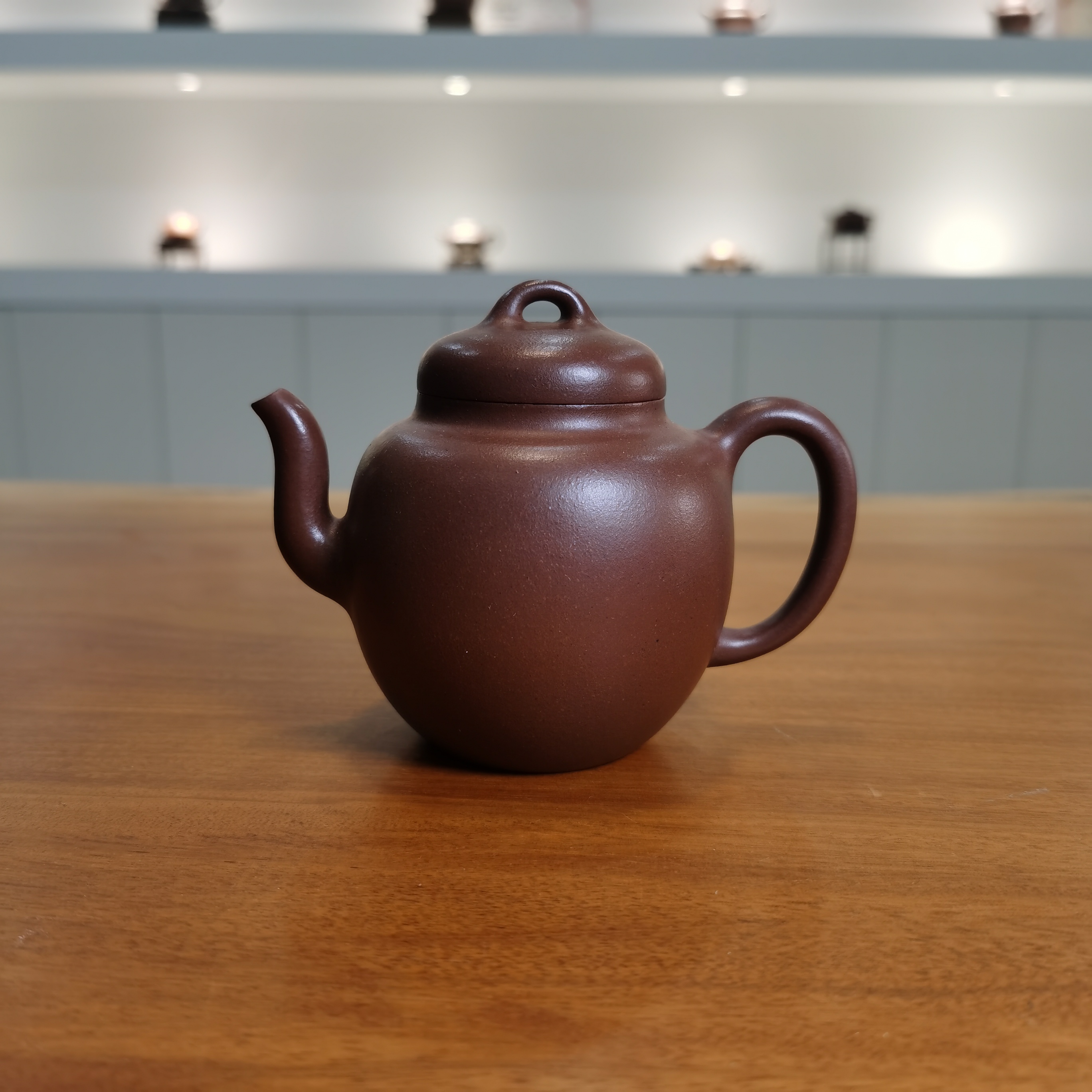 宜兴原矿底槽清紫矿莲子壶