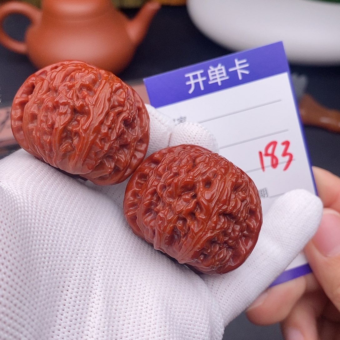 把件文玩核桃43球白183