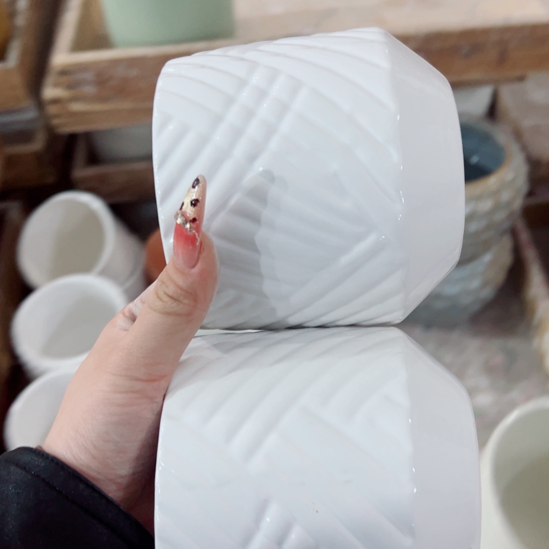 有孔，陶瓷花盆满10米包邮发货