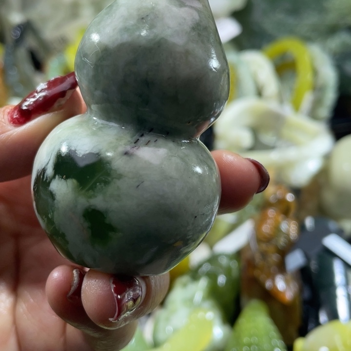 岫玉未镶嵌手把手把