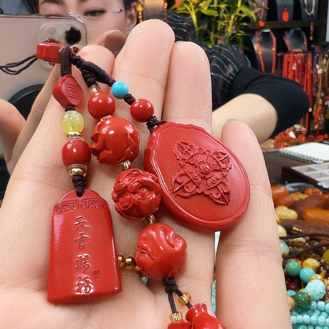 银***线天然辰砂三合一龙