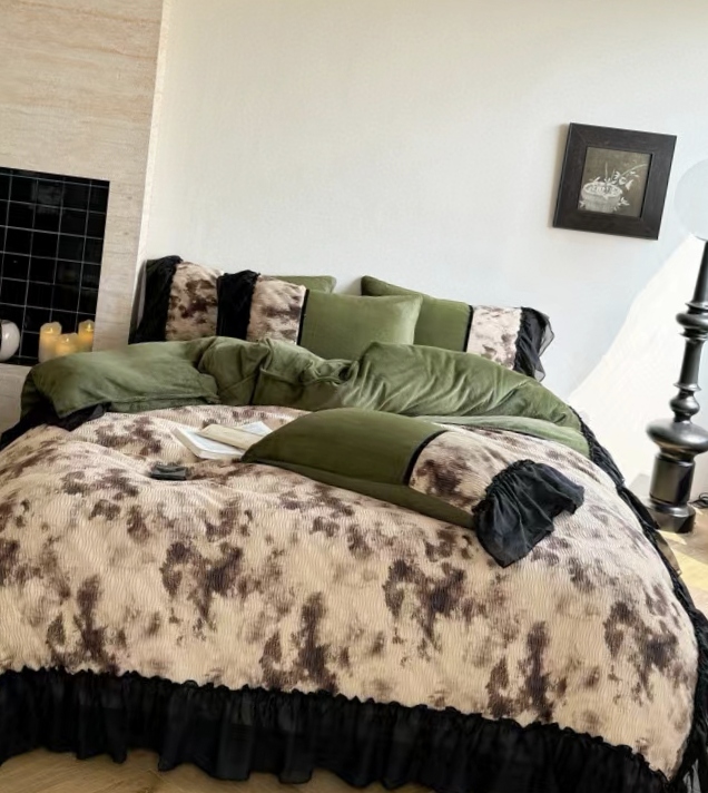 秋冬床单款牛奶绒保暖四件套标准尺寸