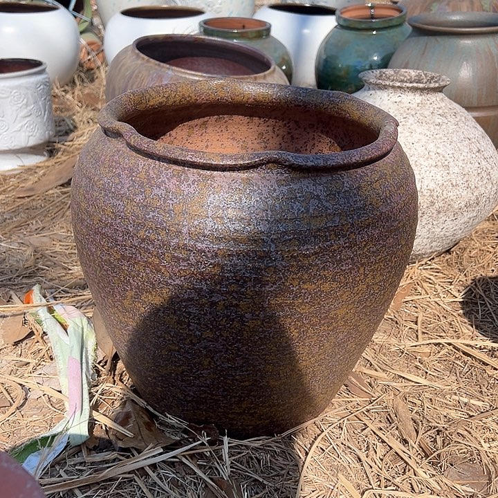 紫砂花盆高度30口25         