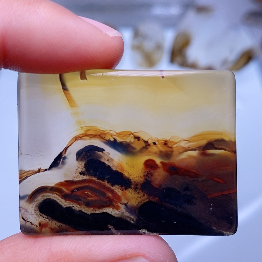 玛瑙/玉髓珠宝半成品未镶嵌风景如画