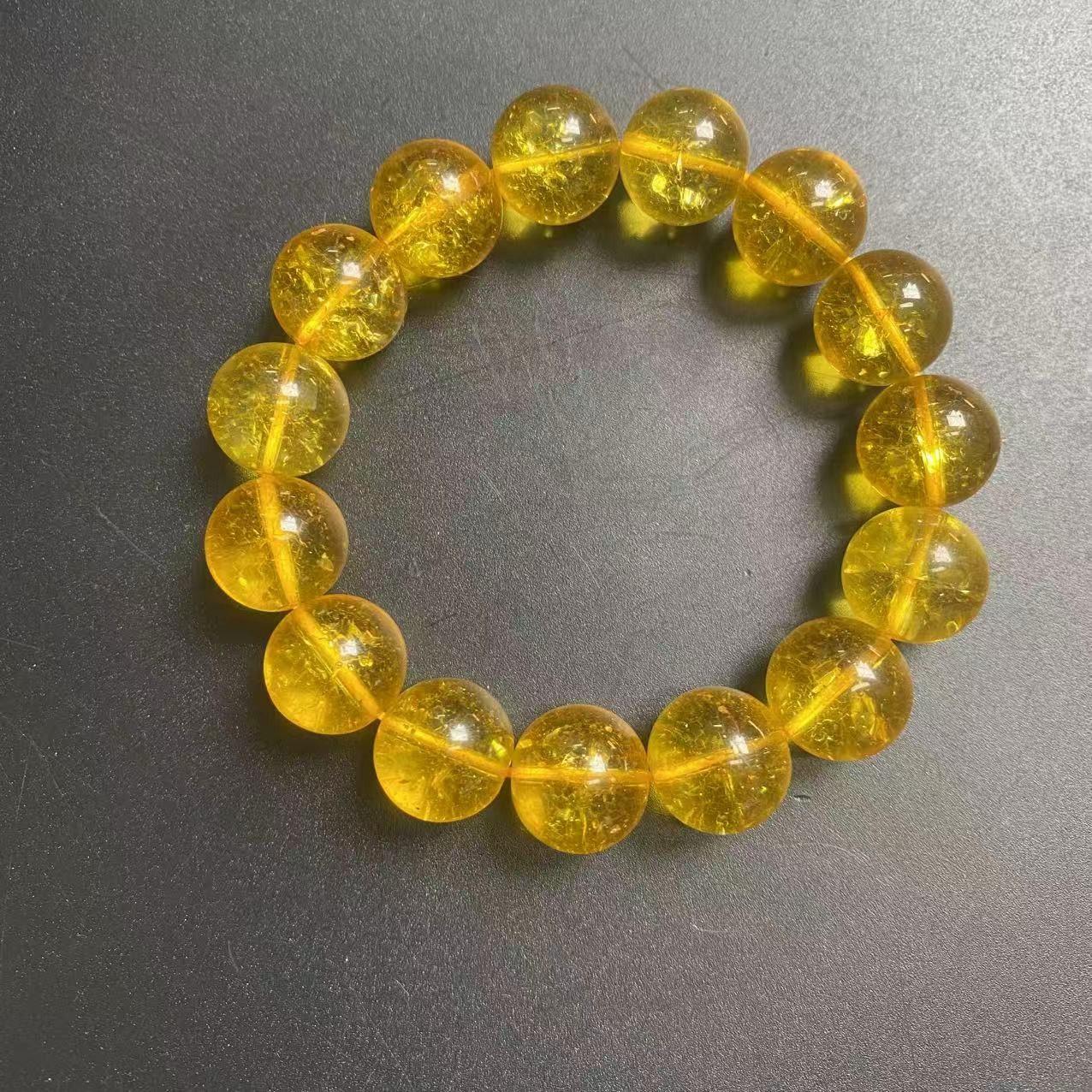 SJ黄幽灵单圈手串黄涵哲堂高端精选SC394