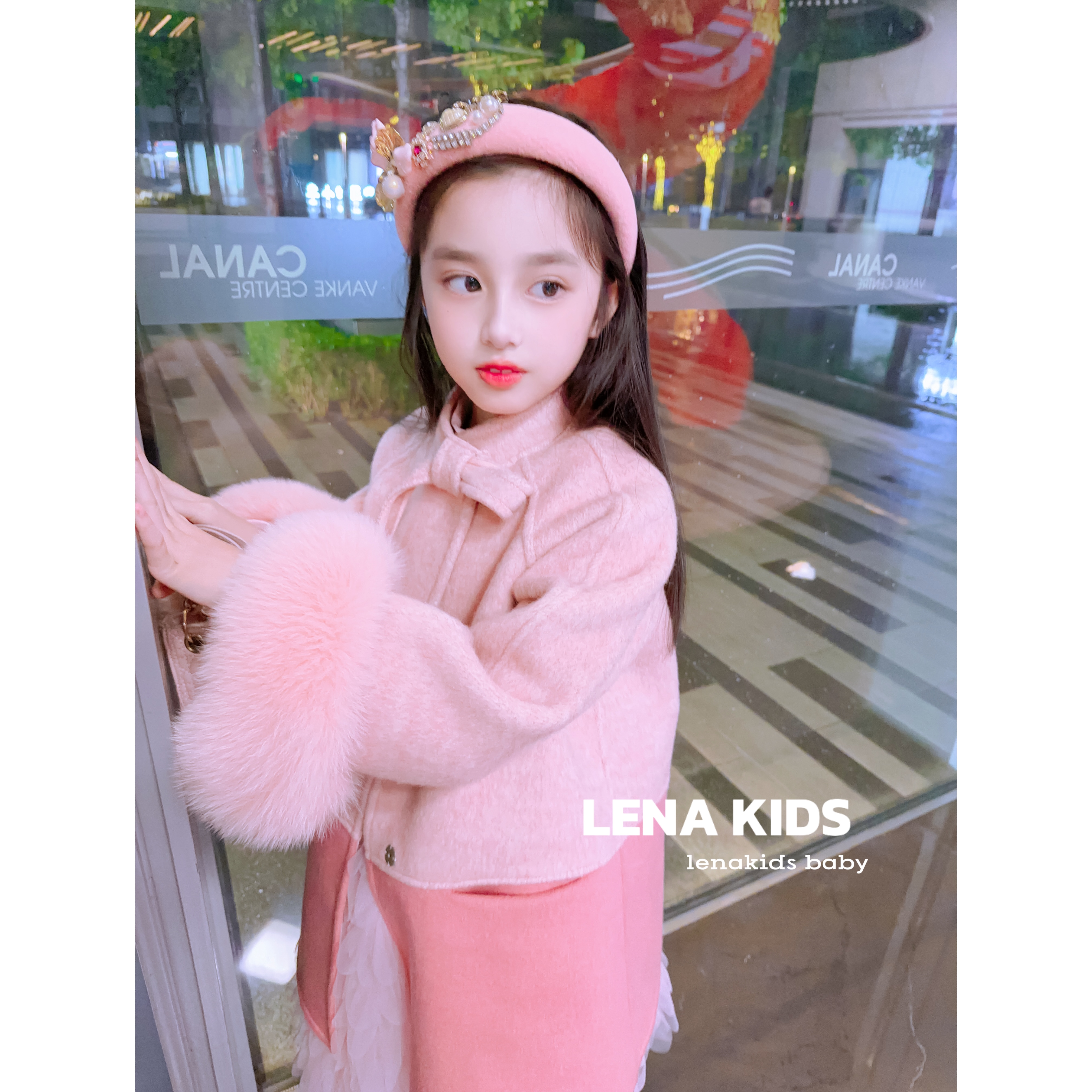 【P】PP·Twinkle超大狐狸毛手袖“双面羊毛大衣”千金风汉服25110603