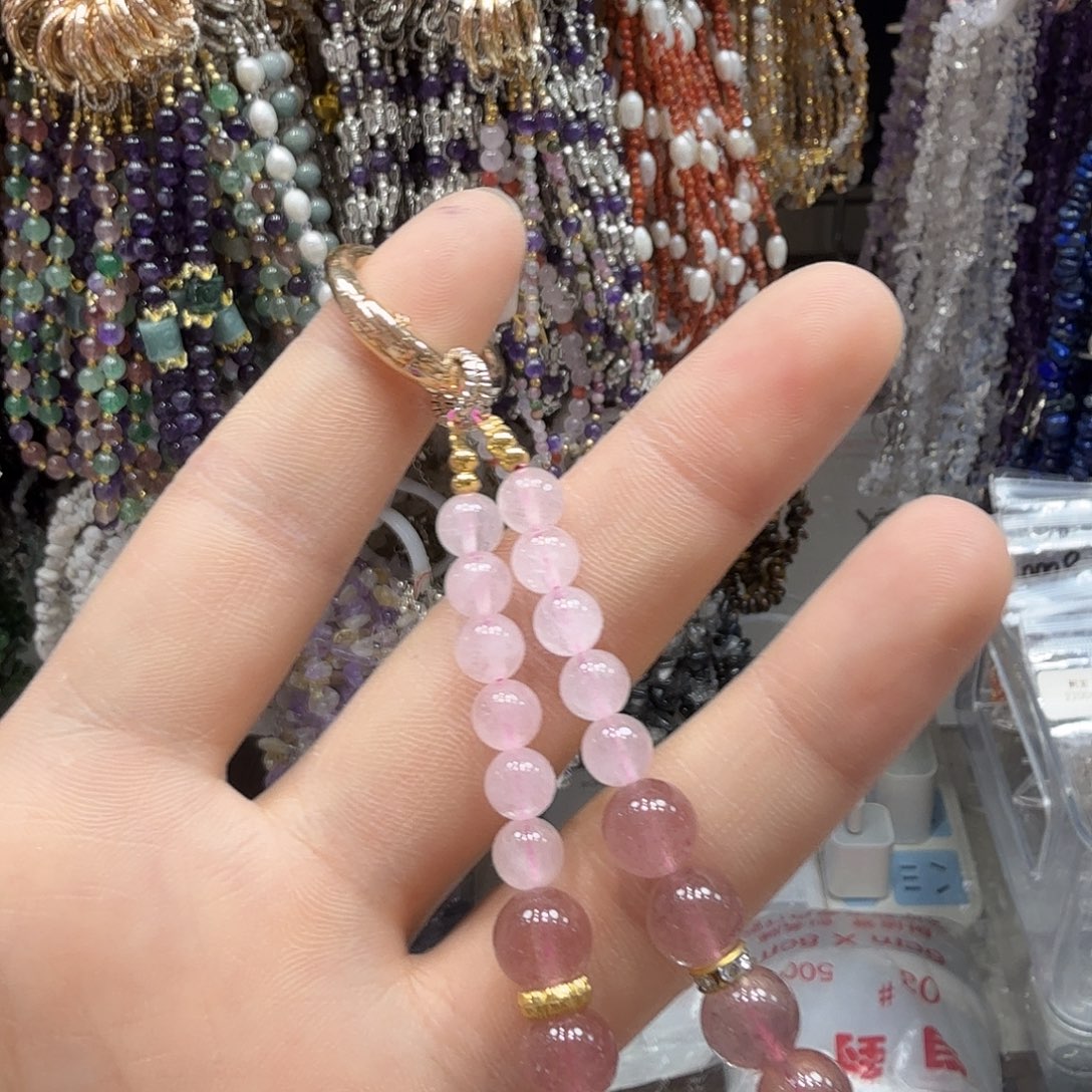 ****೨未镶嵌戒指烟晶粉
