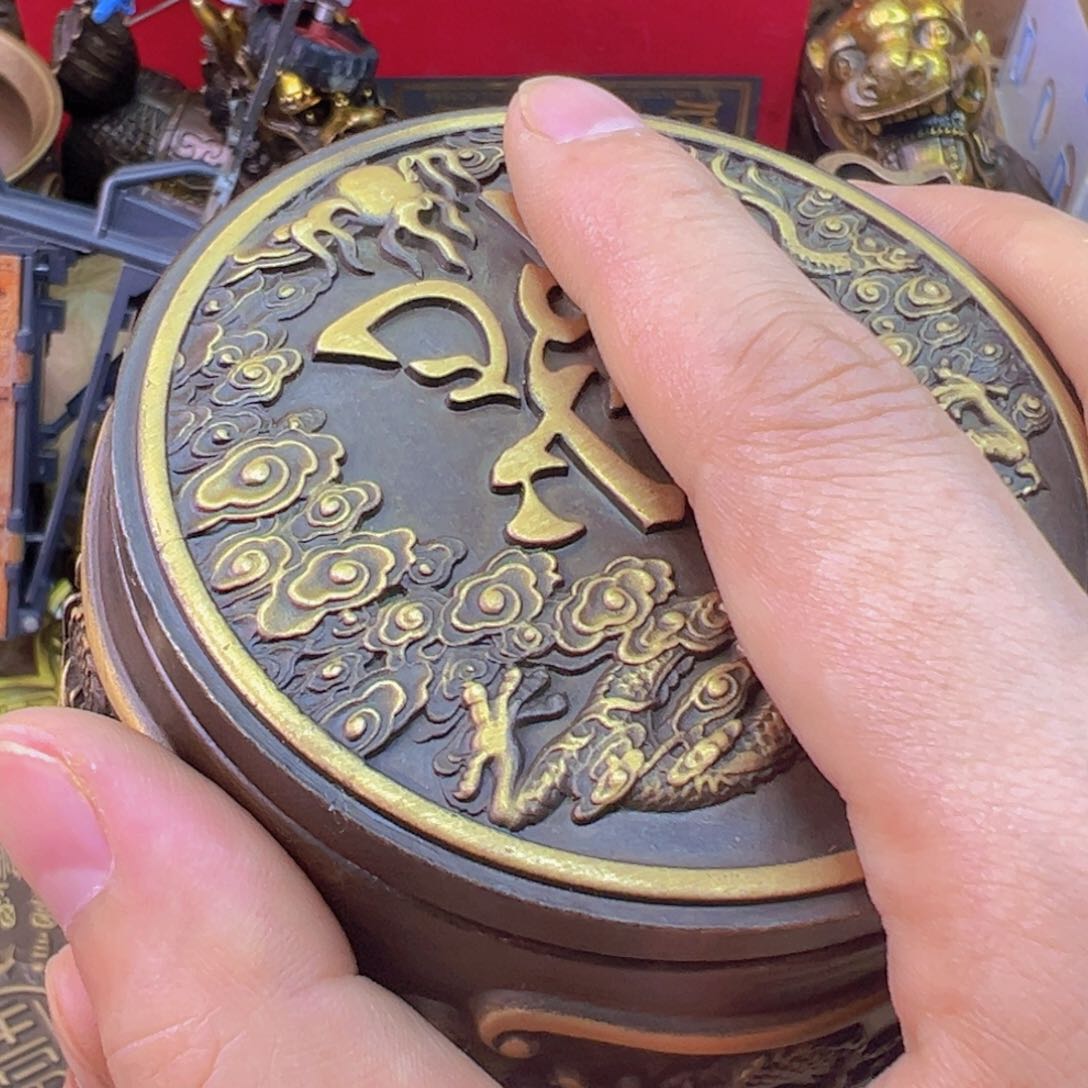 紫金风磨铜五龙茶叶罐